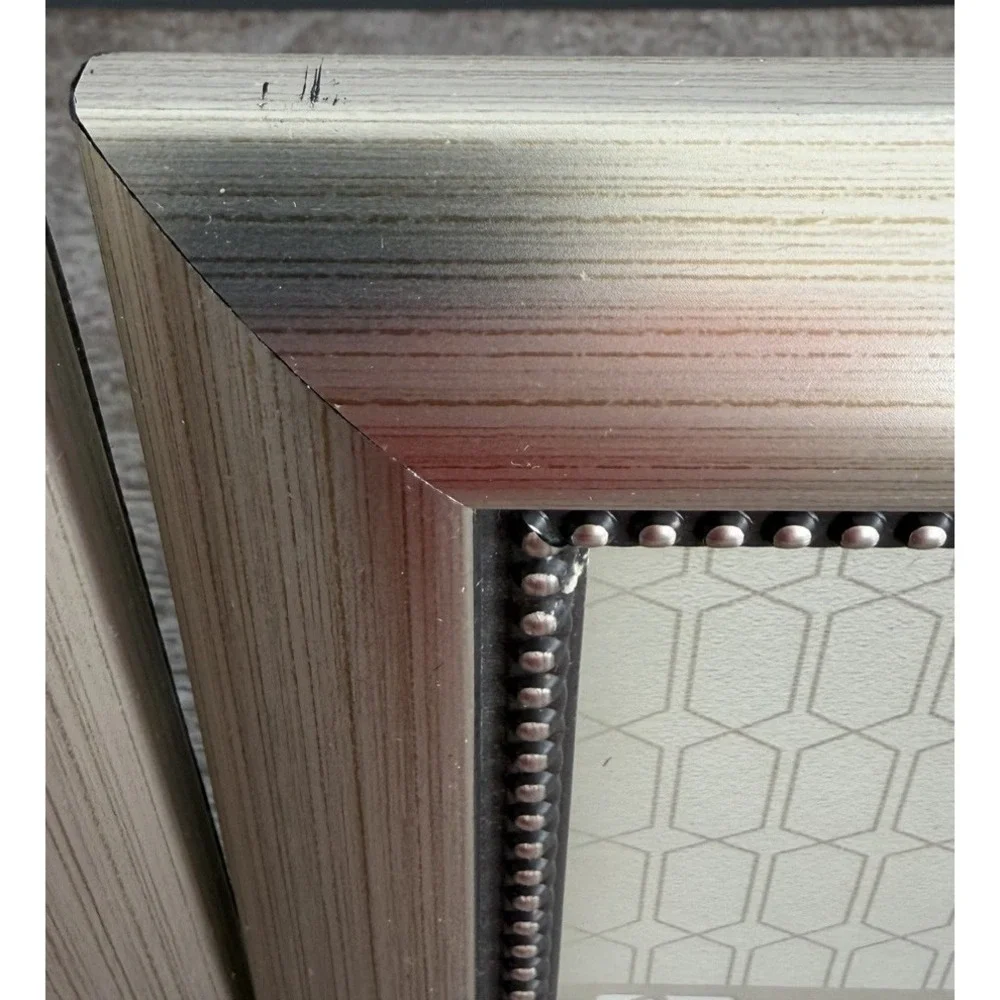 Set Of 2 Malden Silver Tone Picture Frames For 5x7 Photos Contemporary Classic